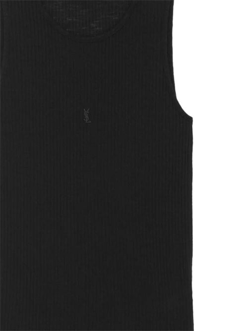 Logo-embroidered wool tank top Saint Laurent | 752721YBMV21000